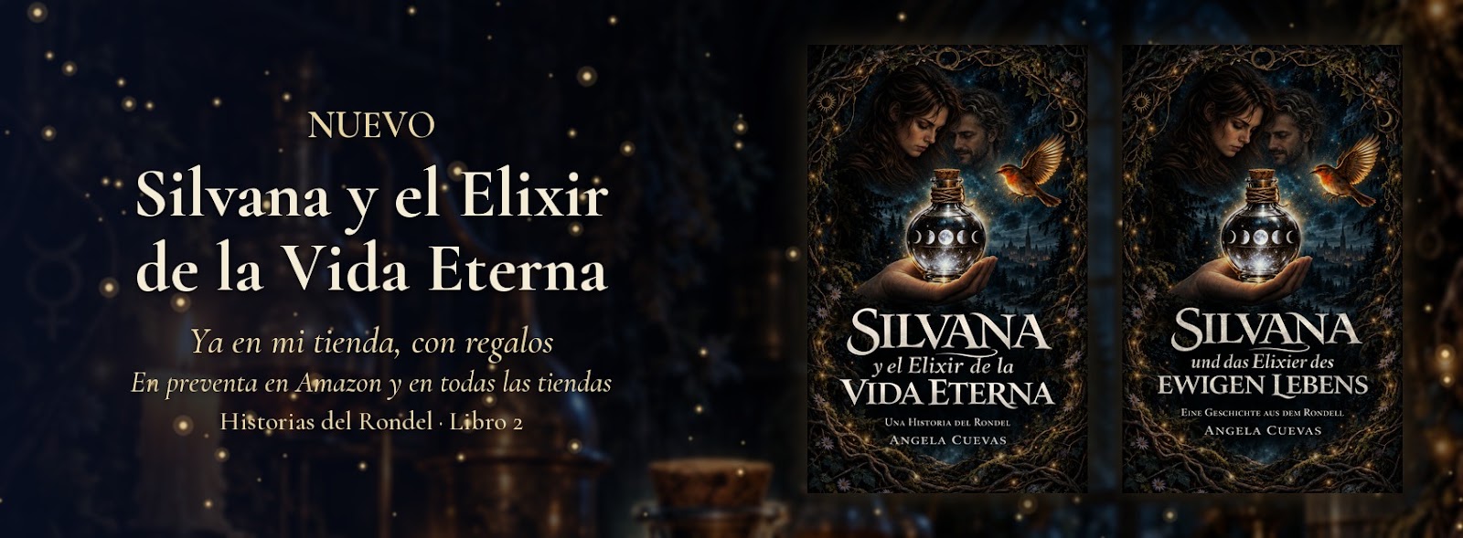 Nuevo: Silvana y el Elixir de la Vida Eterna, de Angela Cuevas Alcañiz. Ya en mi tienda, con regalos, y en preventa en Amazon y en todas las tiendas