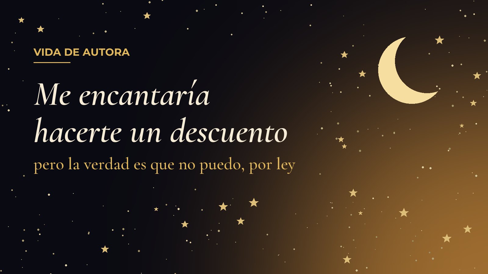 Me encantaría hacerte un descuento, pero la verdad es que no puedo, por ley
